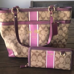 Authentic Coach purse and wallet